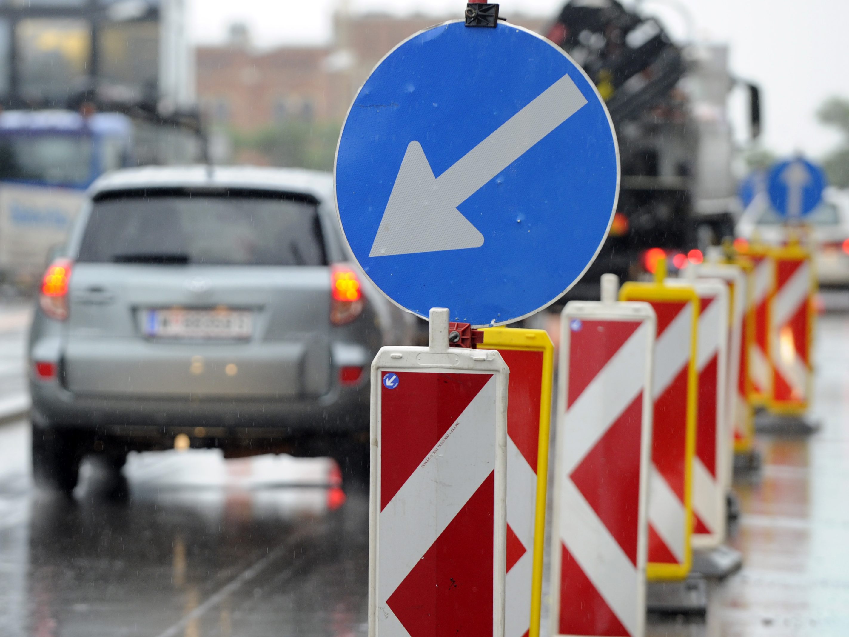 Sanierungsarbeiten am Autobahnknoten Vösendorf.