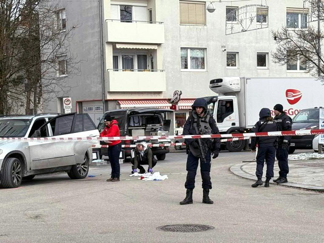 Ein Bild vom Tatort in Linz. Ein Bild vom Tatort in Linz.