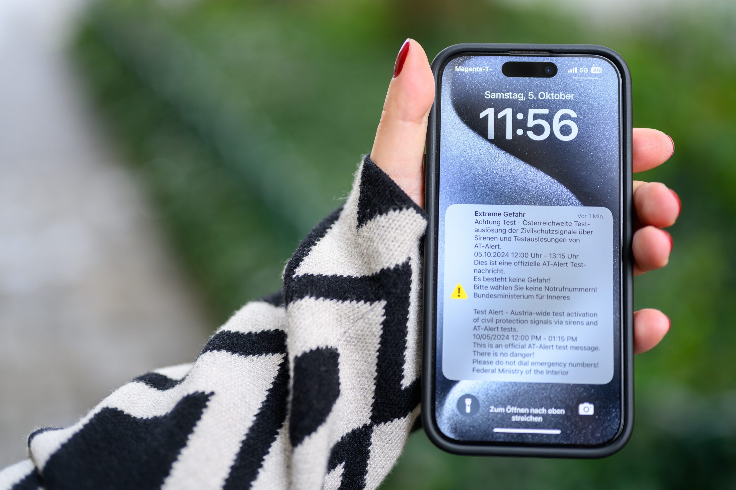 So sieht der AT-Alert am Smartphone aus. So sieht der AT-Alert am Smartphone aus.