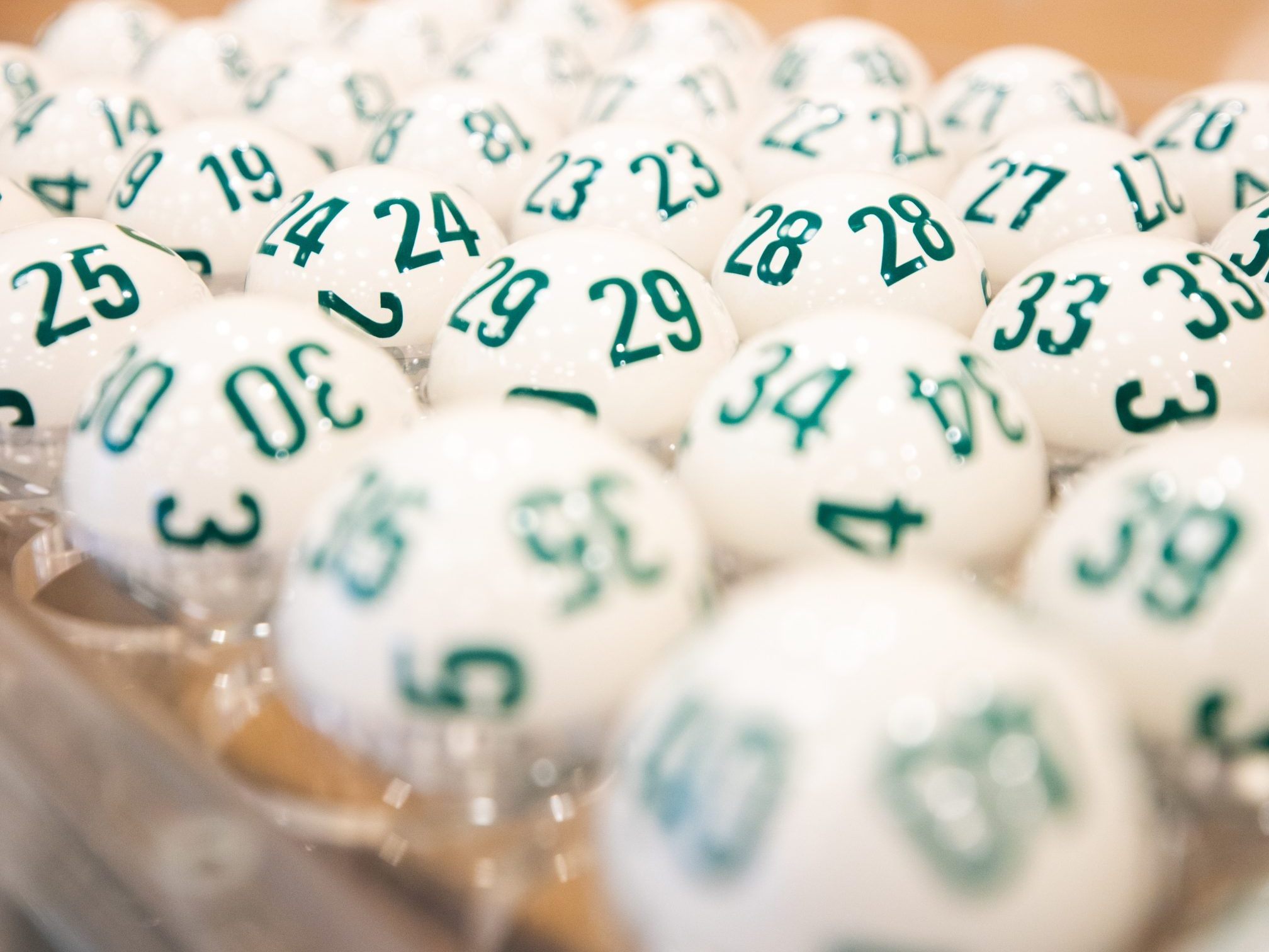 Solo-Sechser bei der Lotto-Ziehung.