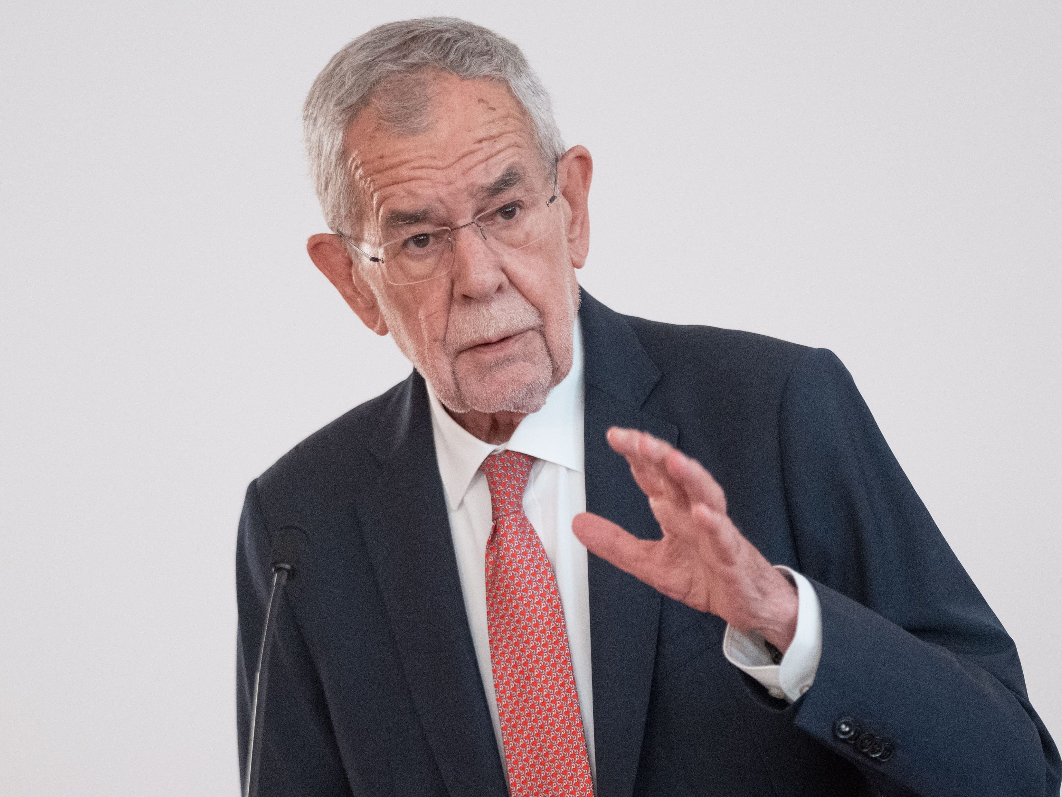 Bundespräsident Van der Bellen erinnert an den Angriff der Hamas auf Israel.
