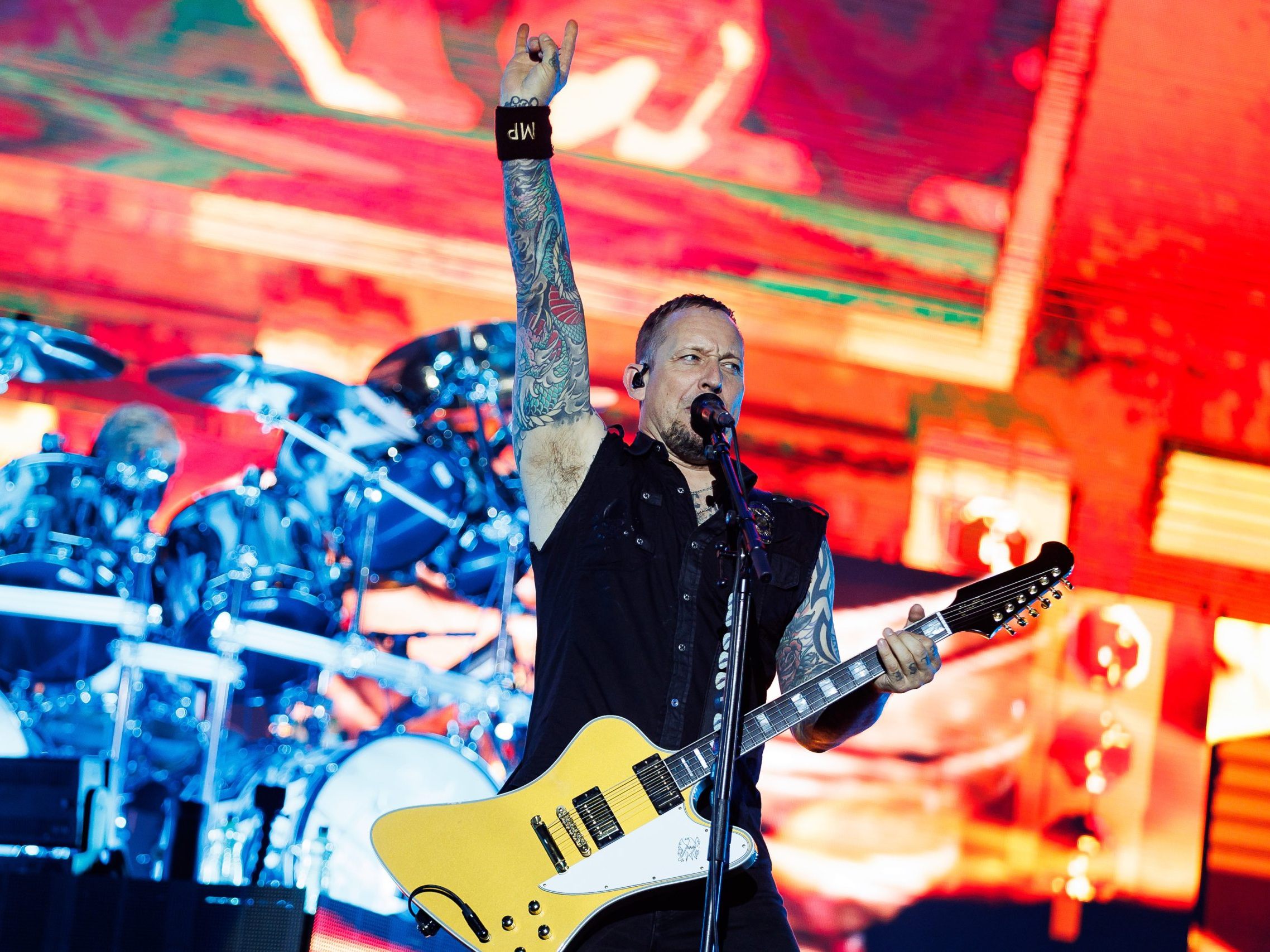 Stimmung machen können sie: Volbeat hier beim Nova Rock 2022.