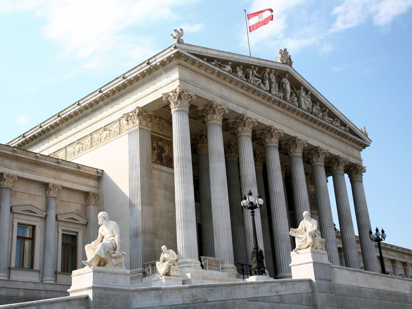 Das Restaurant "Kelsen" im Parlament verlor sein Umweltzeichen.