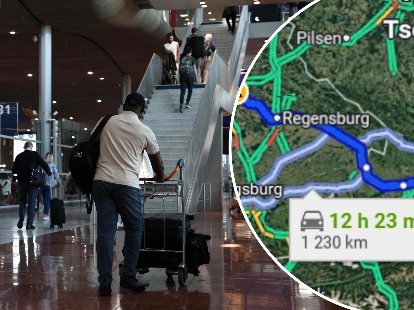 Flug gestrichen: Wiener fährt 1.300 km im Auto heim