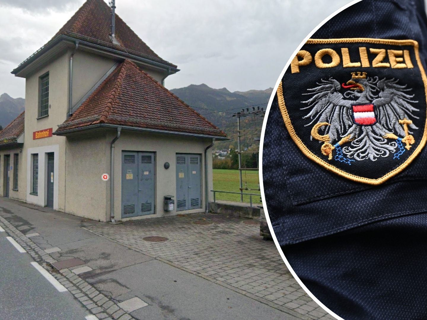 Beim Versuch, eine Kollision zu vermeiden, wich der Lkw-Fahrer nach rechts aus, streifte zwei Pkw und prallte anschließend gegen die Fassade des Bahnhofsgebäudes.