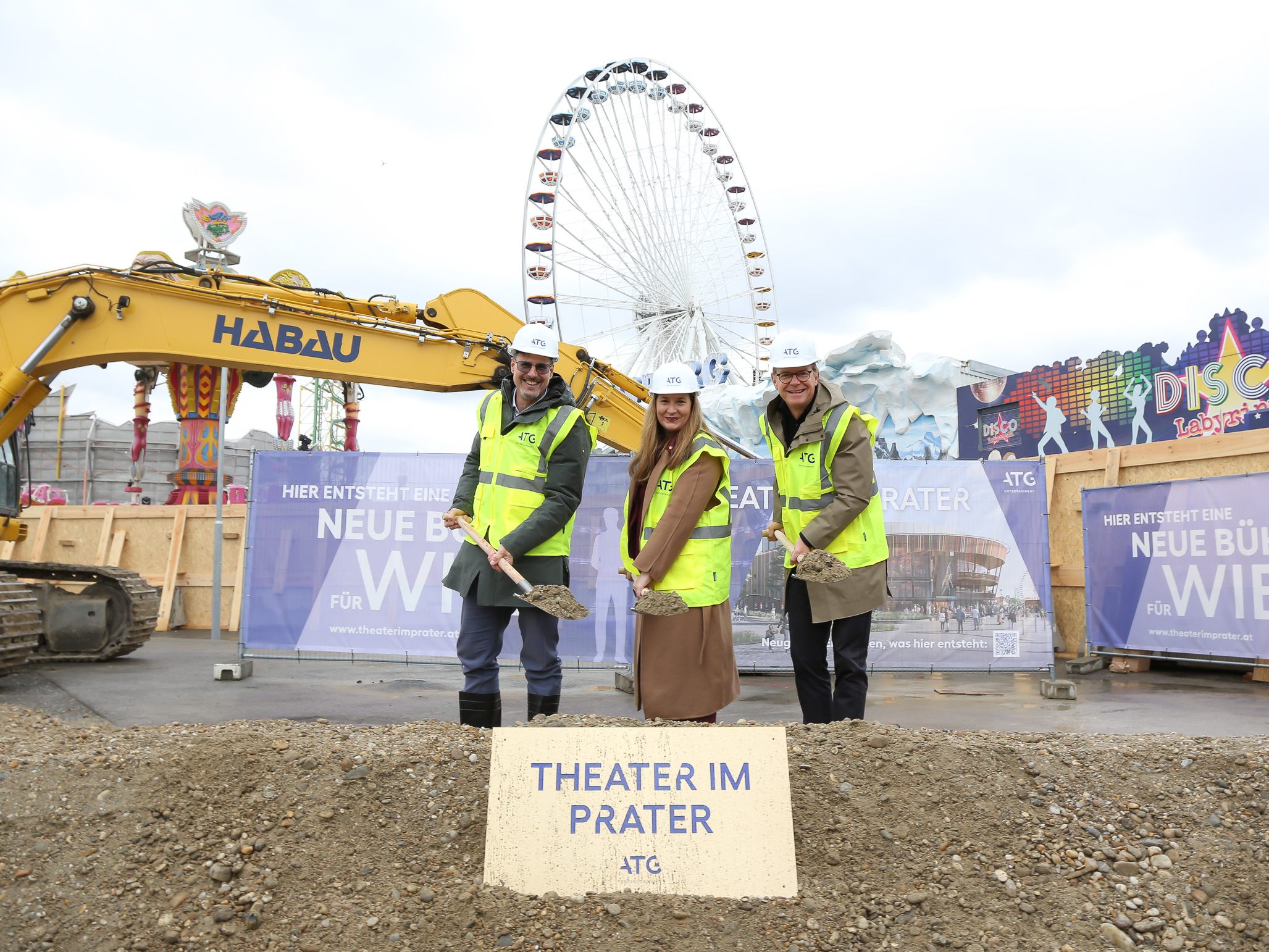 Spatenstich für das "Theater im Prater". Spatenstich für das "Theater im Prater".