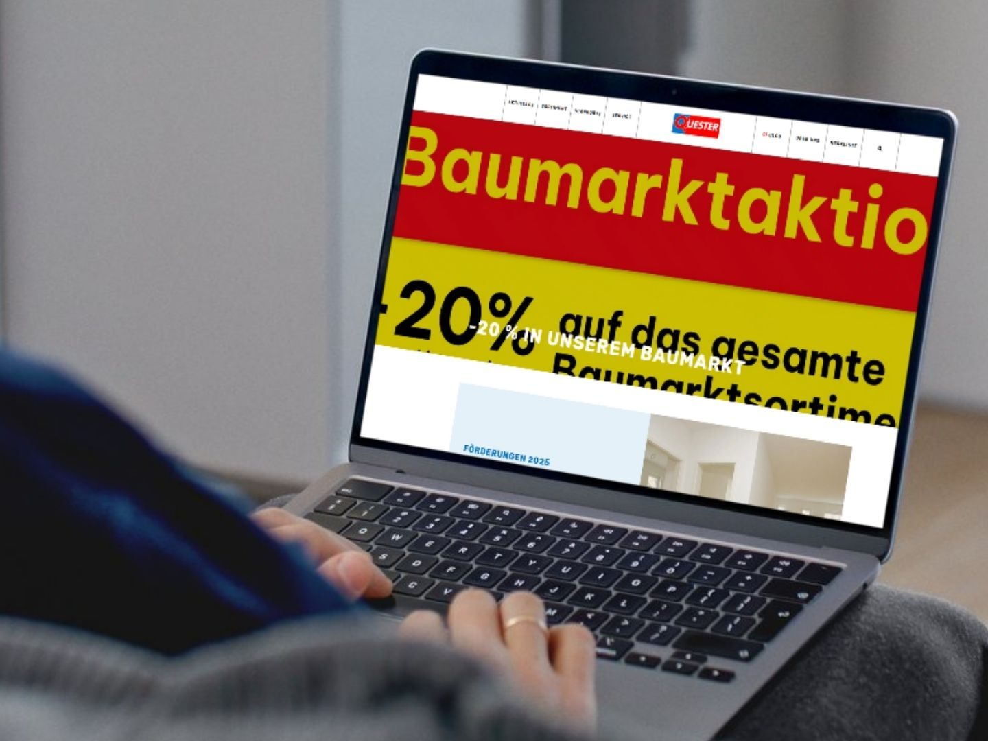 Quester wirbt trotz finanziell angespannter Situation mit Aktionen. Quester wirbt trotz finanziell angespannter Situation mit Aktionen.