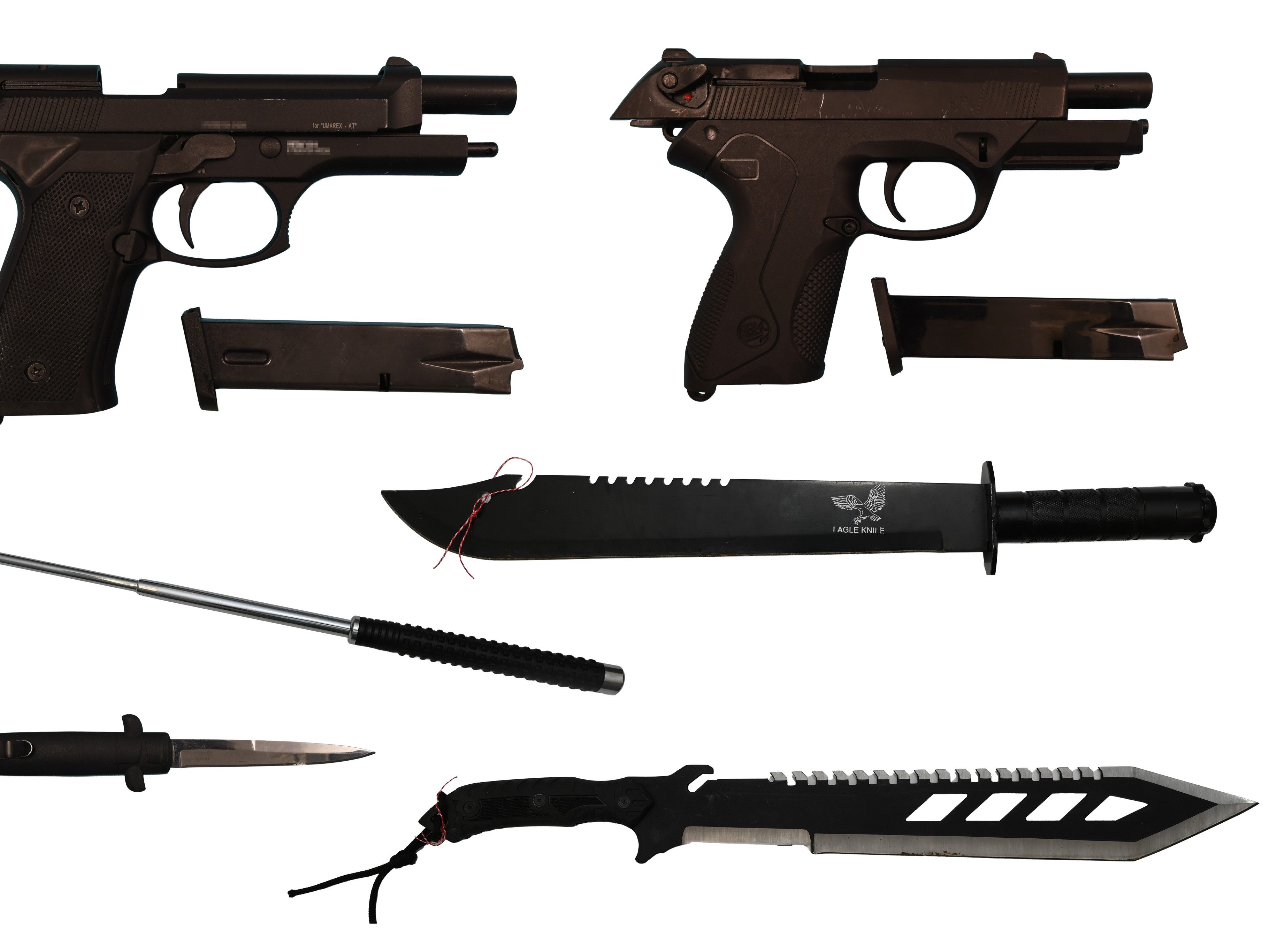Diese Waffen wurden für den versuchten Raubüberfall in Perchtoldsdorf verwendet. Diese Waffen wurden für den versuchten Raubüberfall in Perchtoldsdorf verwendet.