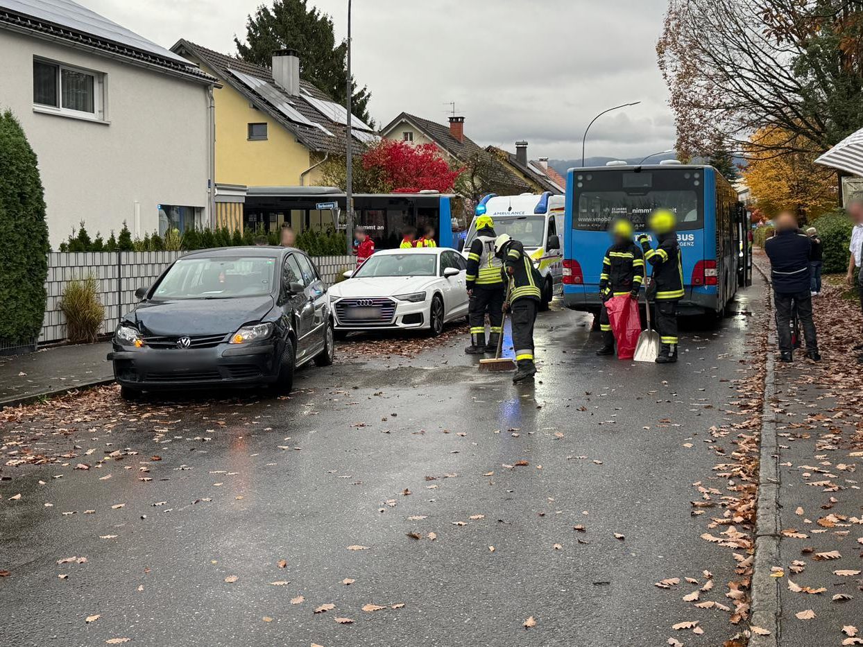 Verkehrsunfall in Bregenz am Donnerstagvormittag.