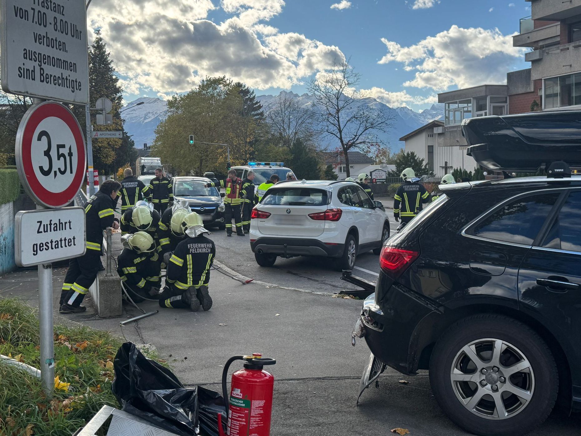 Am Freitagnachmittag kam es in Feldkirch-Tisis zu einer Frontalkollision