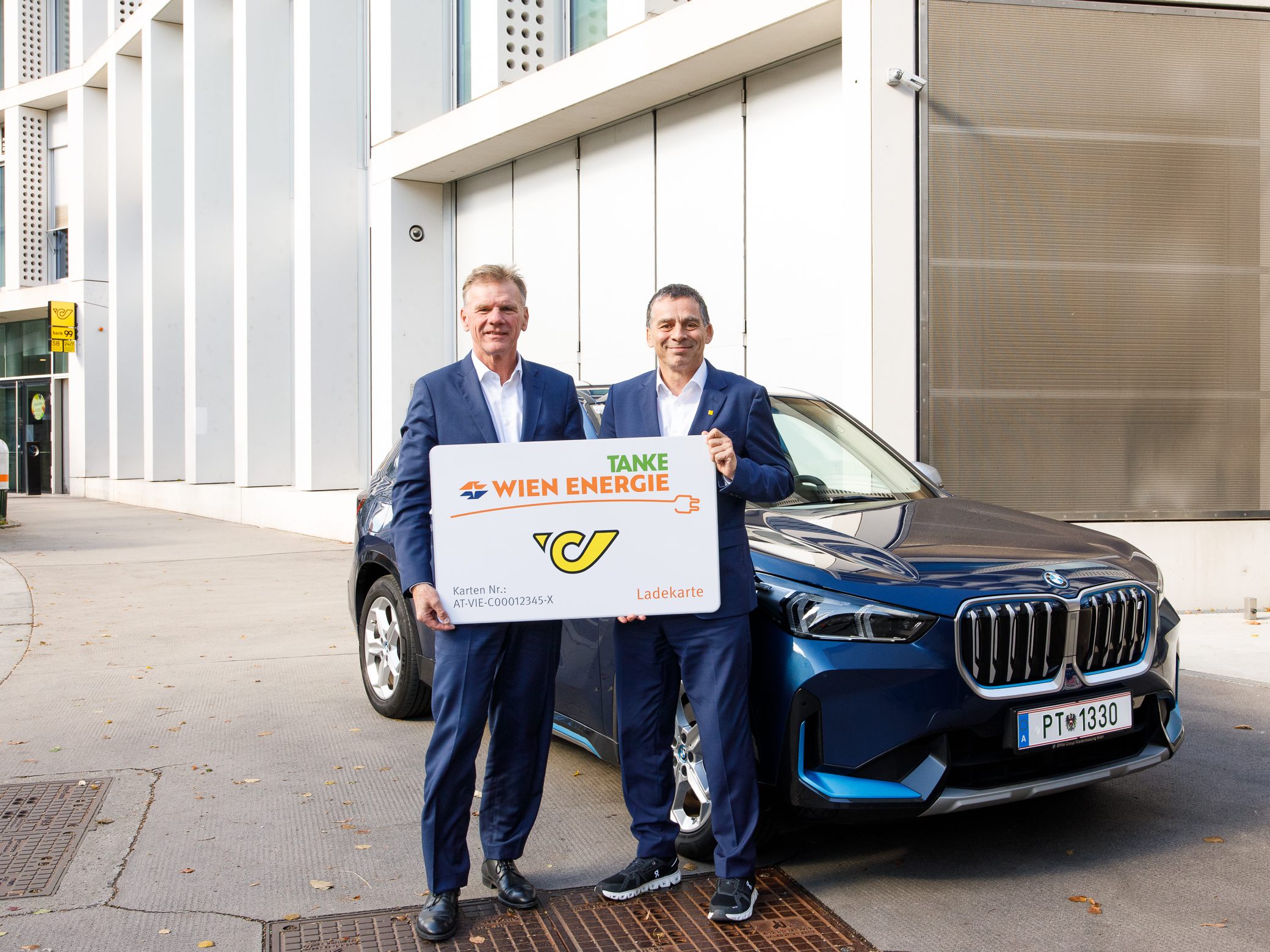 Die Österreichische Post lädt Ökostrom bei der Wien Energie.