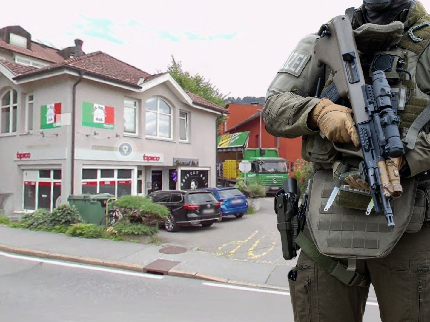 Ein Unbekannter bedrohte in Lochau eine Wettlokalangestellte mit einer Pistole. Die Polizei bittet um Hinweise.