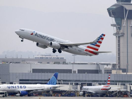 American-Airlines-Jet in Los Angeles dieser Tage