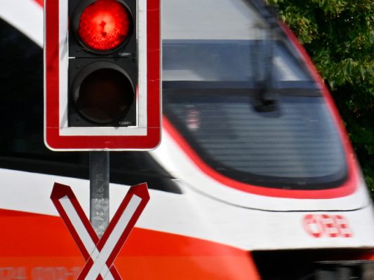 Der Fußgänger dürfte das Rotlicht am Bahnübergang missachtet haben