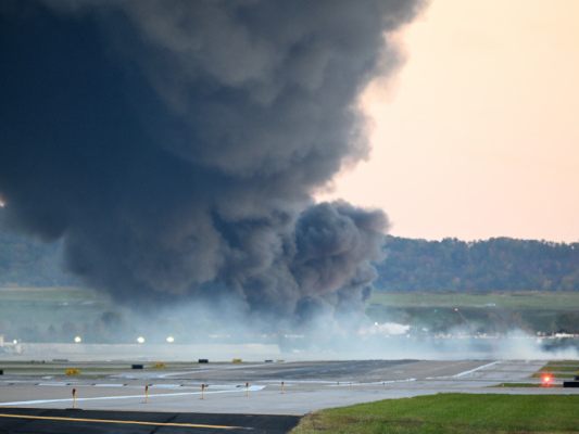 Die Maschine war für den Start voll aufgetankt