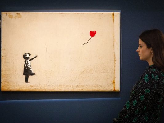 Bekanntes Banksy-Motiv "Girl with Balloon"