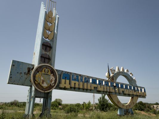 Grenze zu russisch beanspruchter Region Donezk