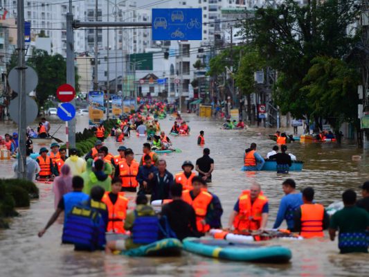 In Nha Trang wurden ganze Stadtviertel überflutet