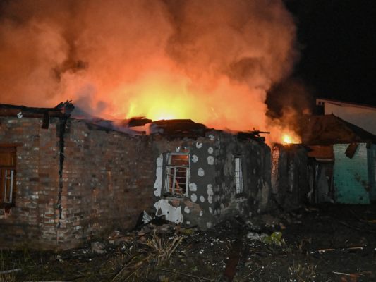 Drohnenangriff löste Feuer aus