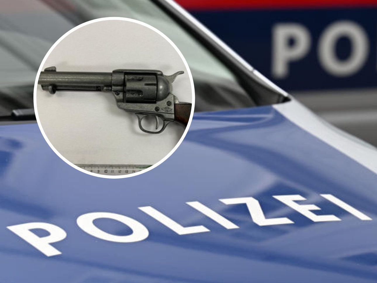 Drohung mit einem Schreckschussrevolver in Wien-Fünfhaus.