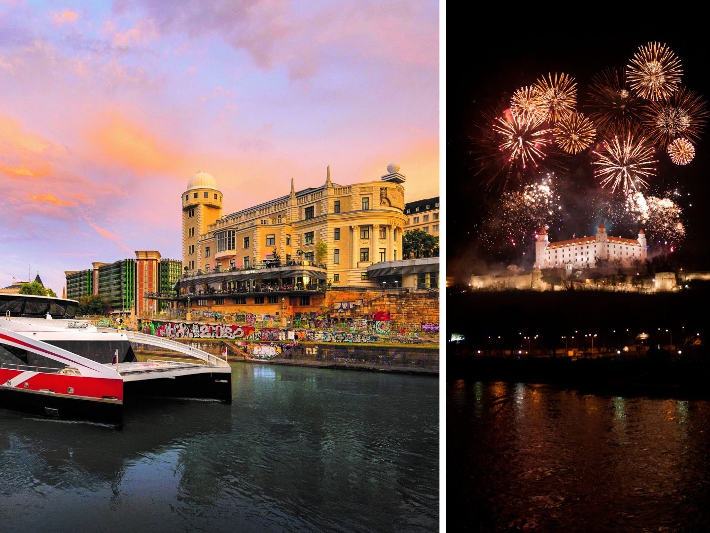 Auch heuer kann man wieder eine Silvesterfahrt per Twin City Liner von Wien nach Bratislava unternehmen.