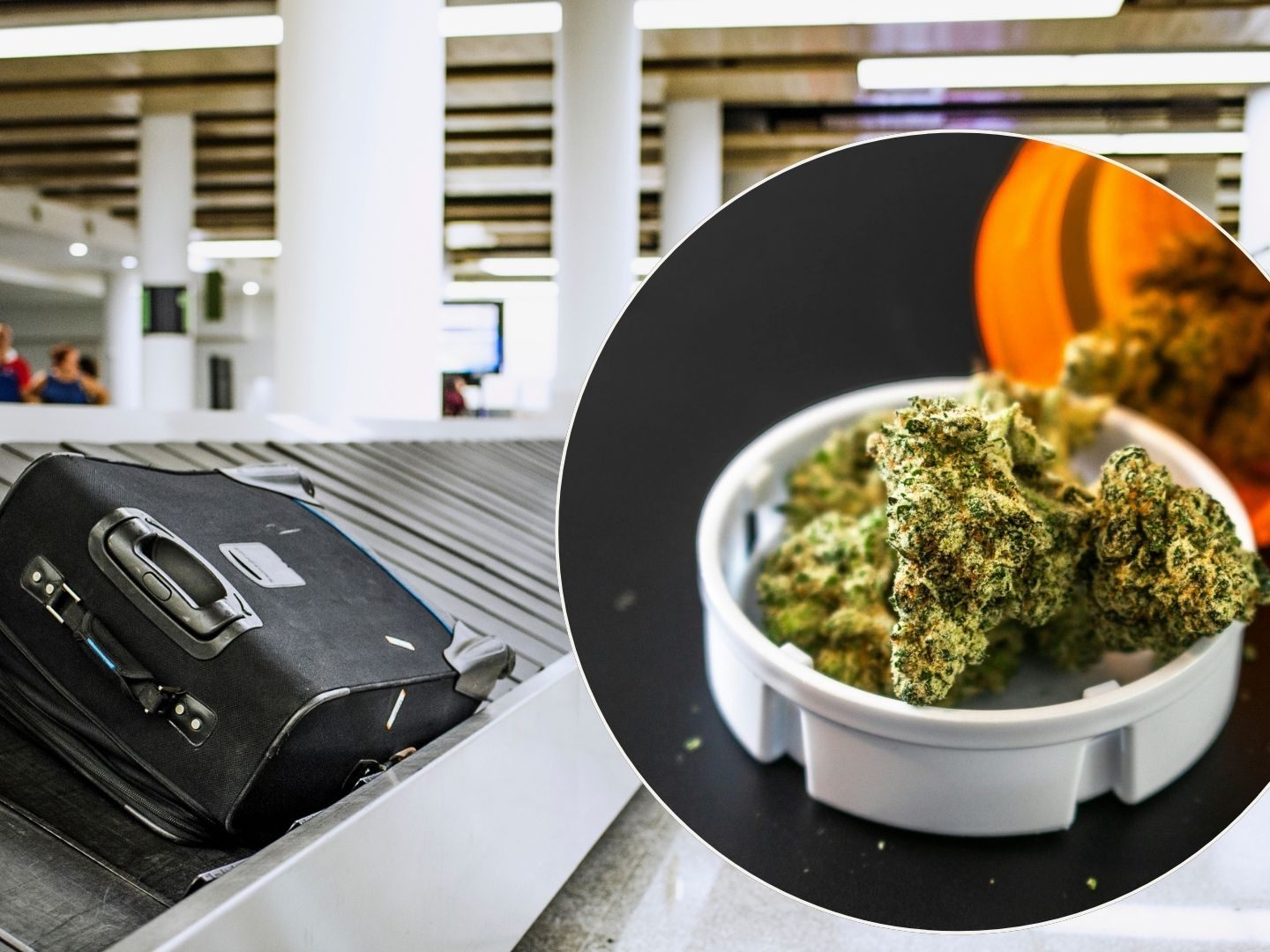 Der Mann hatte 21 Kilo Cannabis im Gepäck dabei.