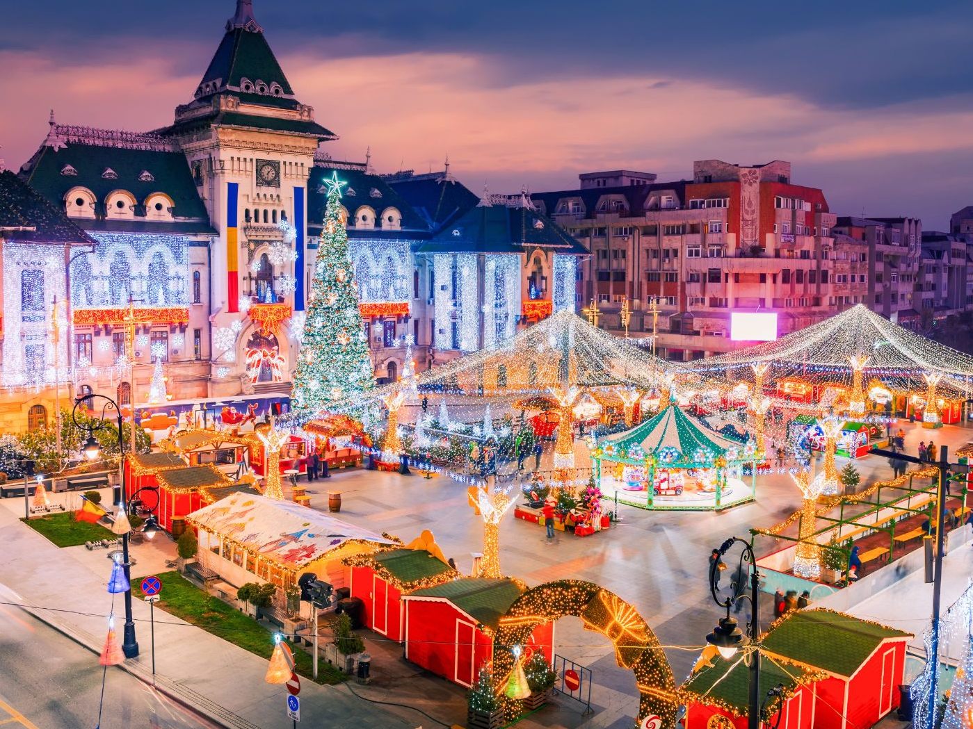 Mit rund 280.000 m² ist der Weihnachtsmarkt in Craiova aktuell der größte Europas.