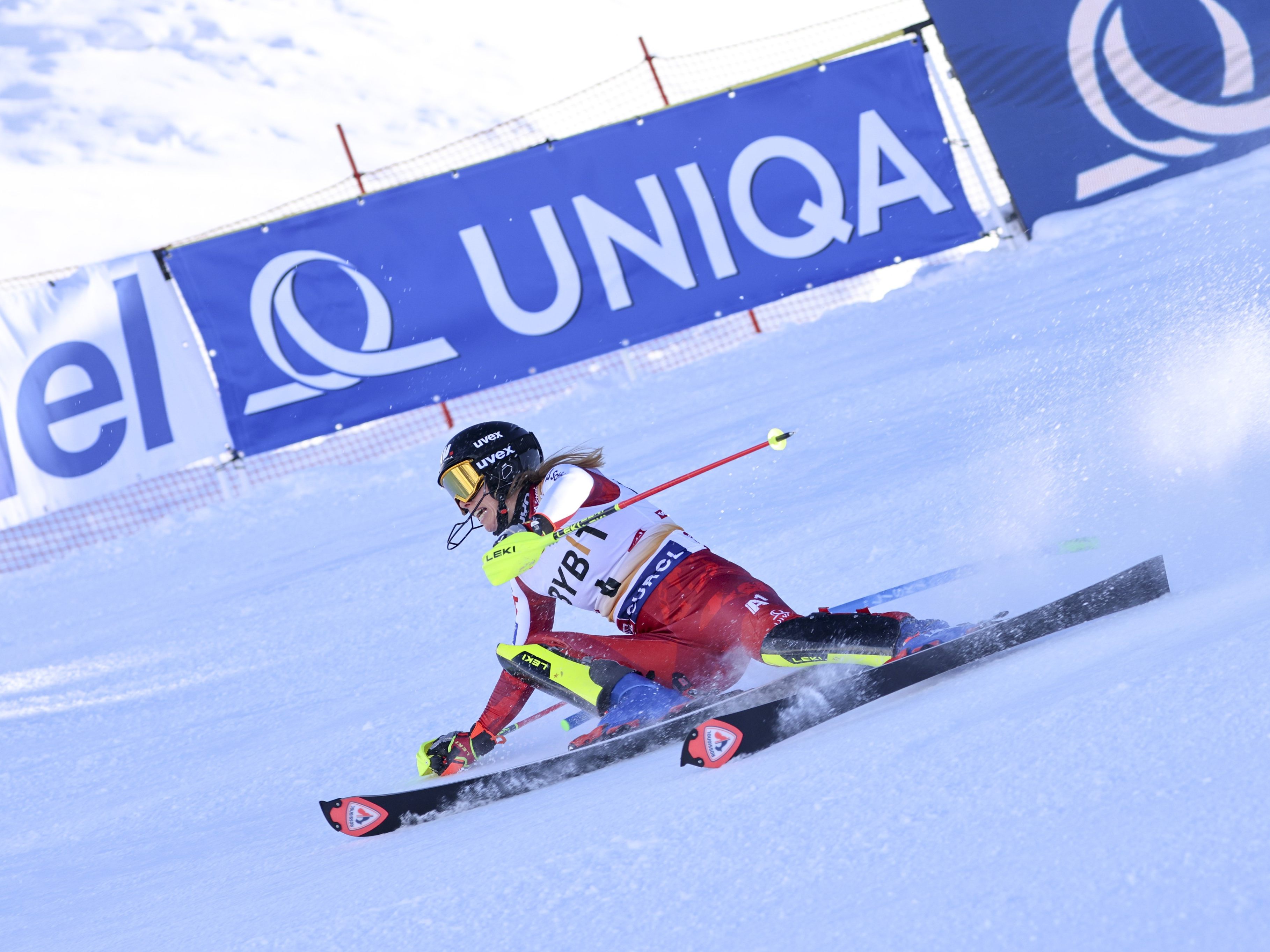 Katharina Liensberger schied beim Heimrennen in Gurgl bereits im ersten Durchgang aus.