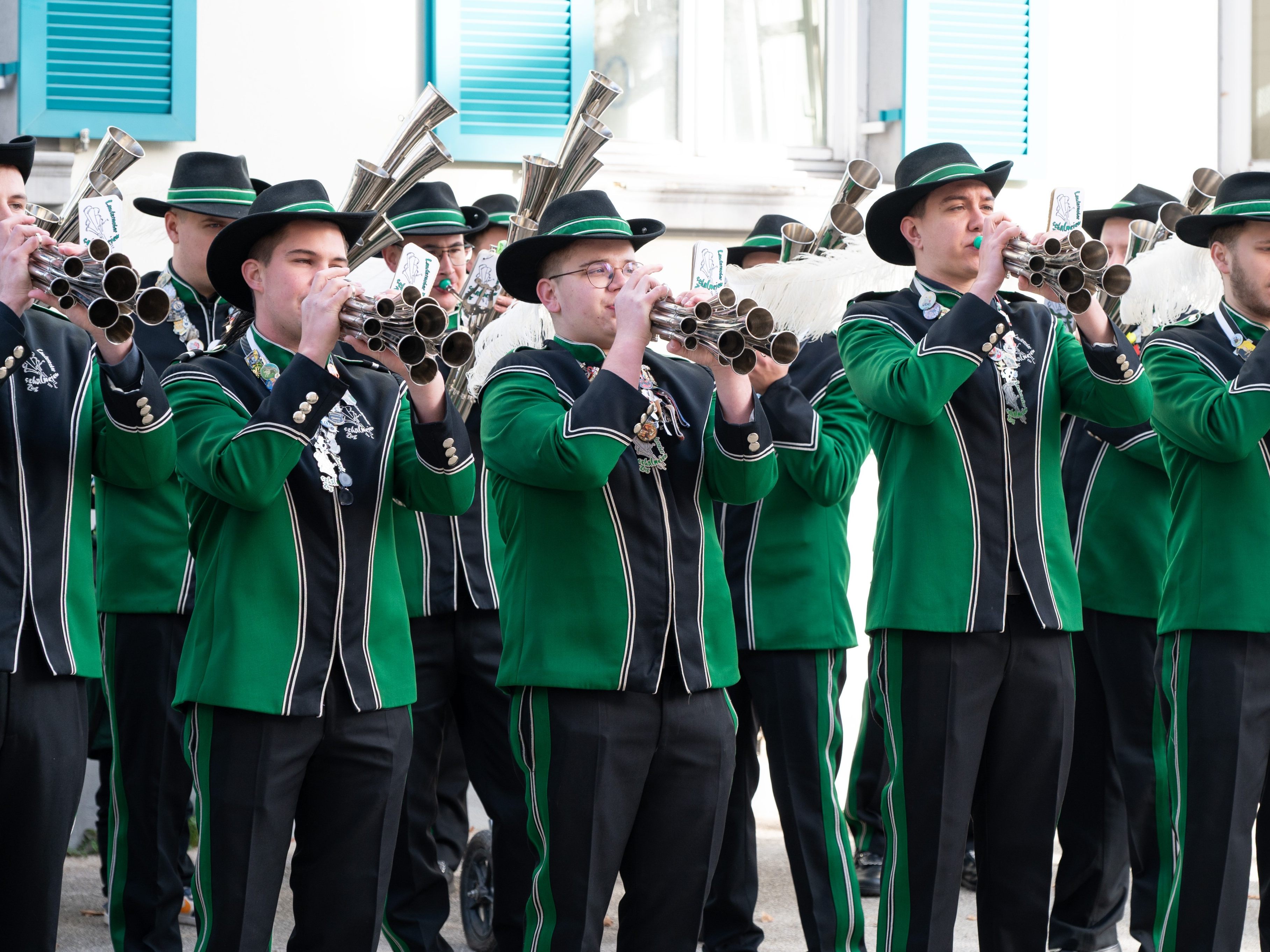 Die Schalmeien sorgten für einen lautstarken Faschingsauftakt.