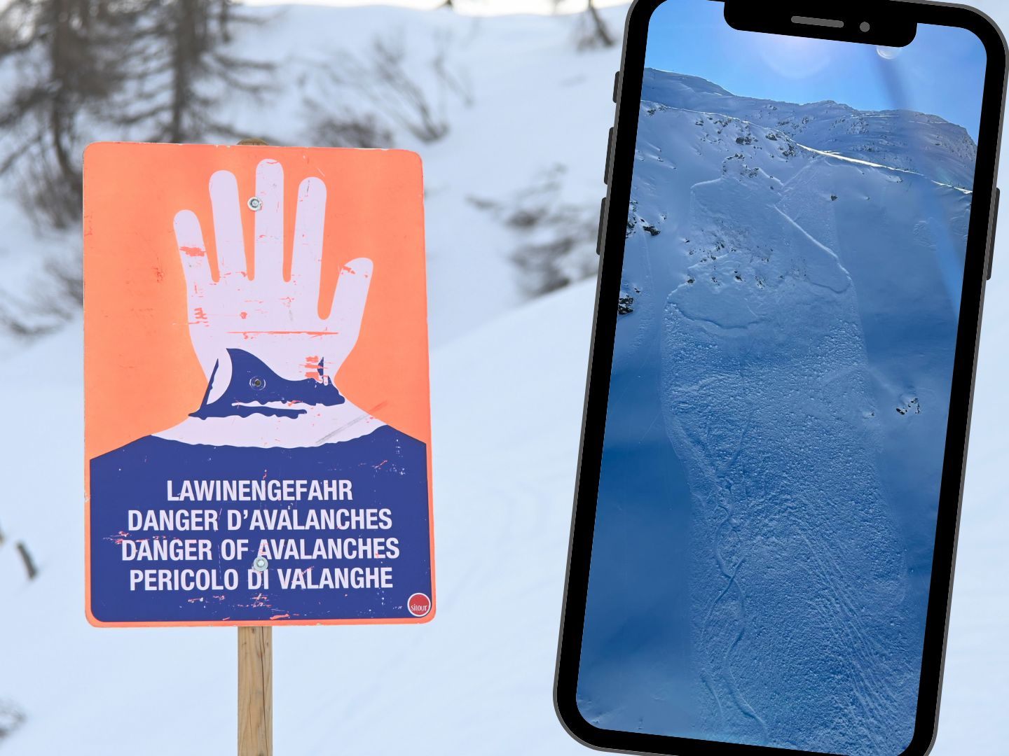 Tourengeher lösten ein Schneebrett in Stuben.