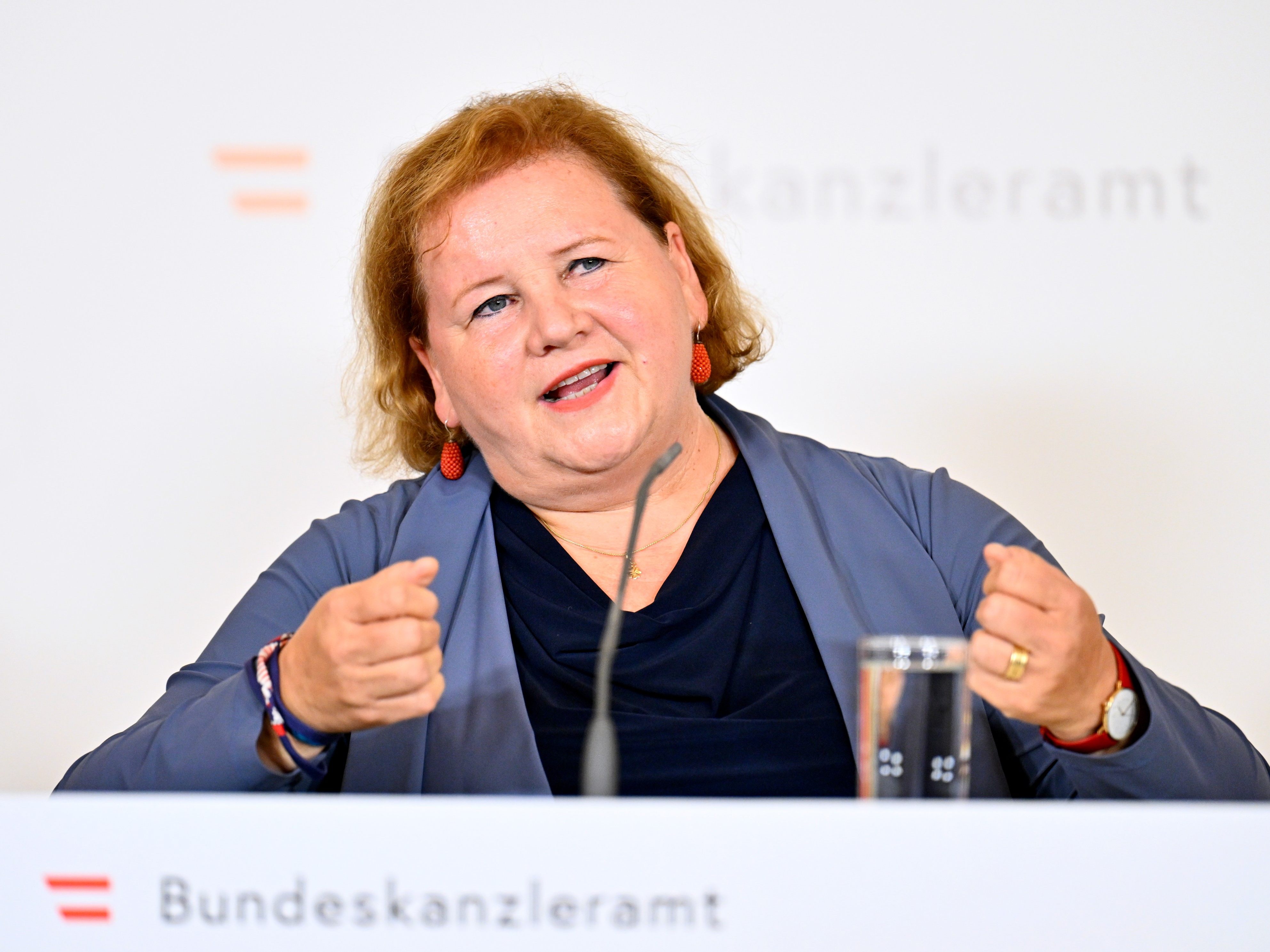 Gesundheitsministerin Schumann (SPÖ) will nach dem Reformpartnerschaft-Treffen ein Pressestatement abgeben.