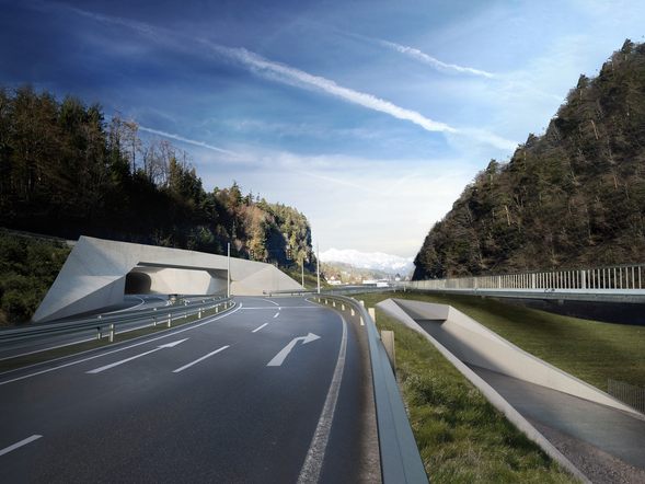 Künftiges Tunnelportal Felsenau
