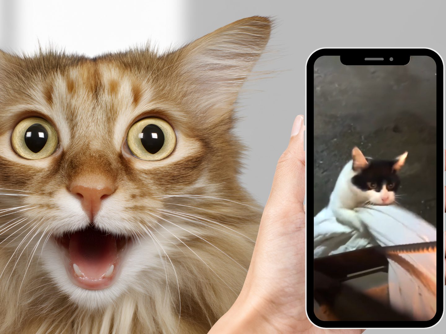 China: Katze klettert wie Rapunzel an Tuch durchs Fenster zurück