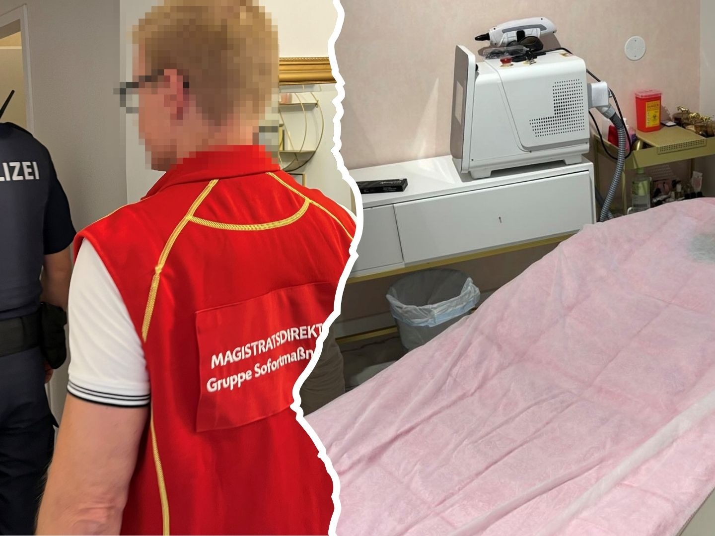 Abgelaufene Produkte und nicht genehmigte Geräte wurden beschlagnahmt.