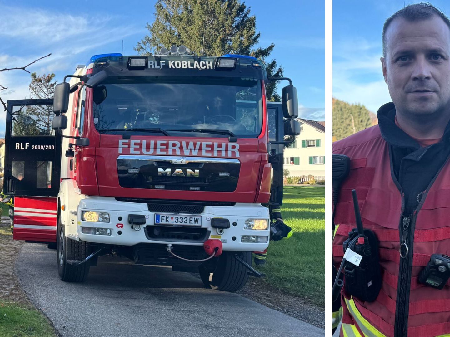 Feuerwehreinsatz in Koblach.