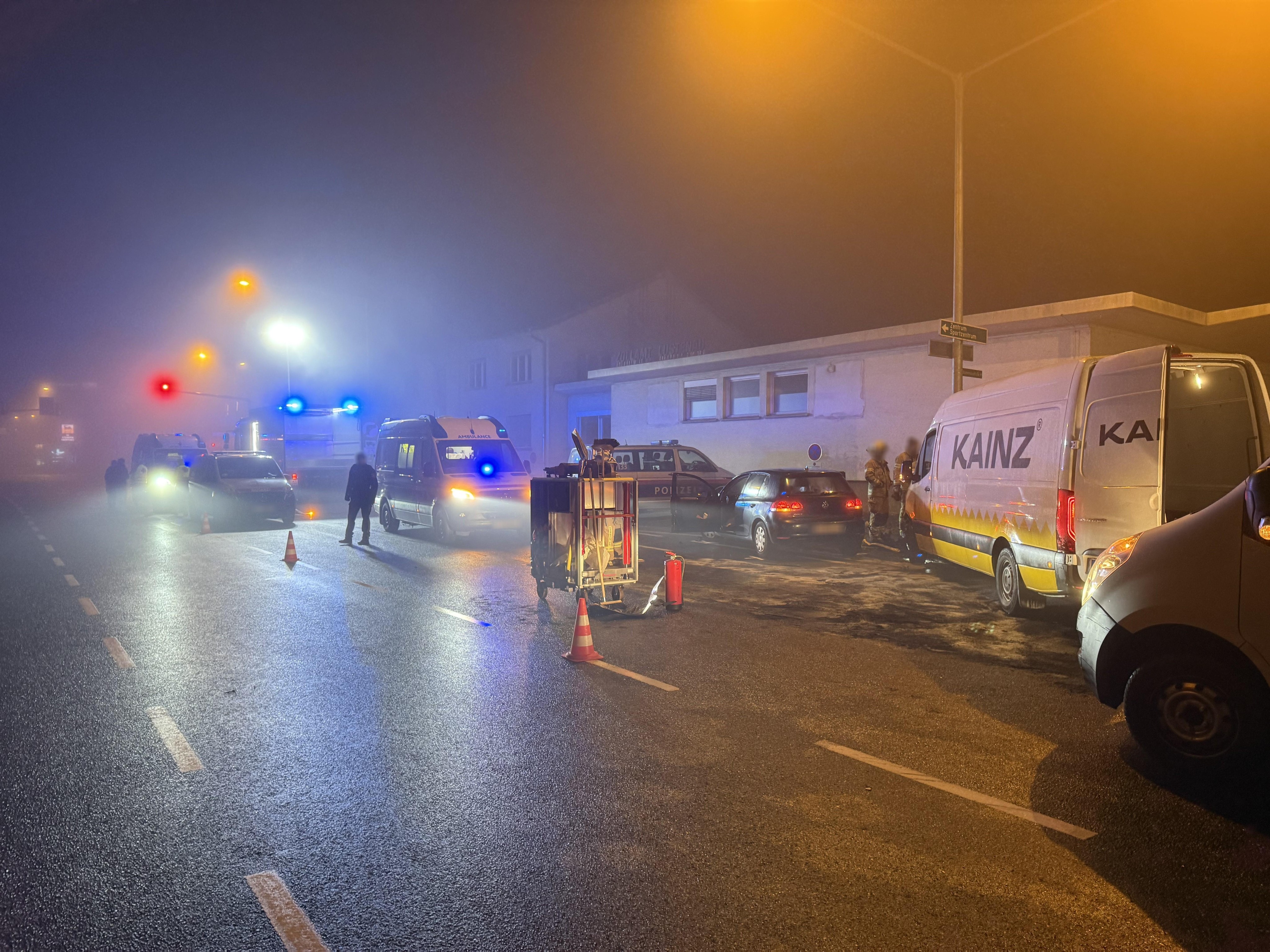 Ein Teil der Straße musste für die Dauer der Unfallaufnahme gesperrt werden.