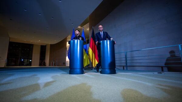 Merz-Pressekonferenz mit Selenskyj im deutschen Kanzleramt