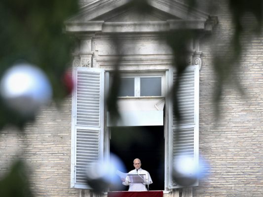 Papst Leo  XIV wandte sich an die Gläubigen
