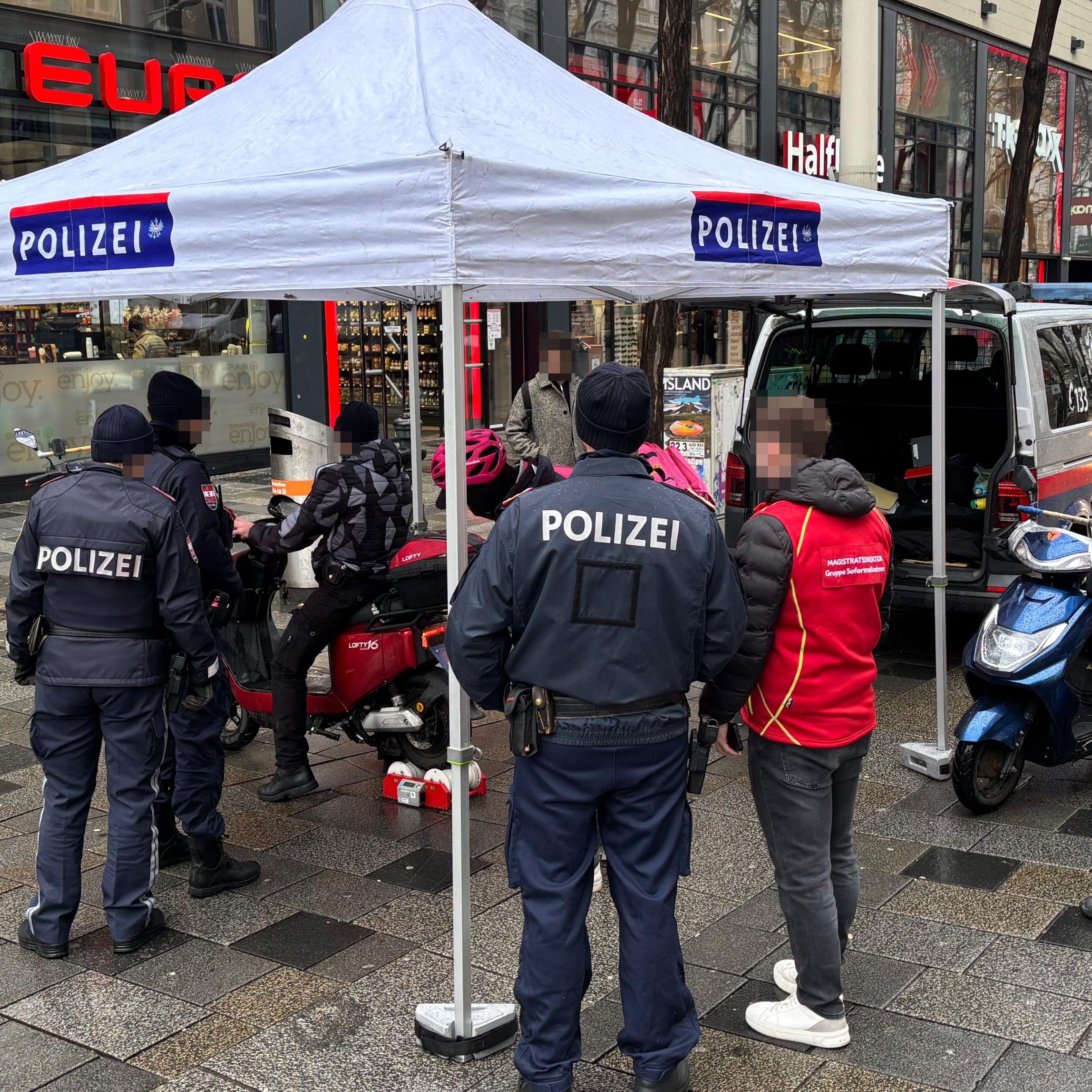 E-Scooter-Schwerpunktaktion in Wien.