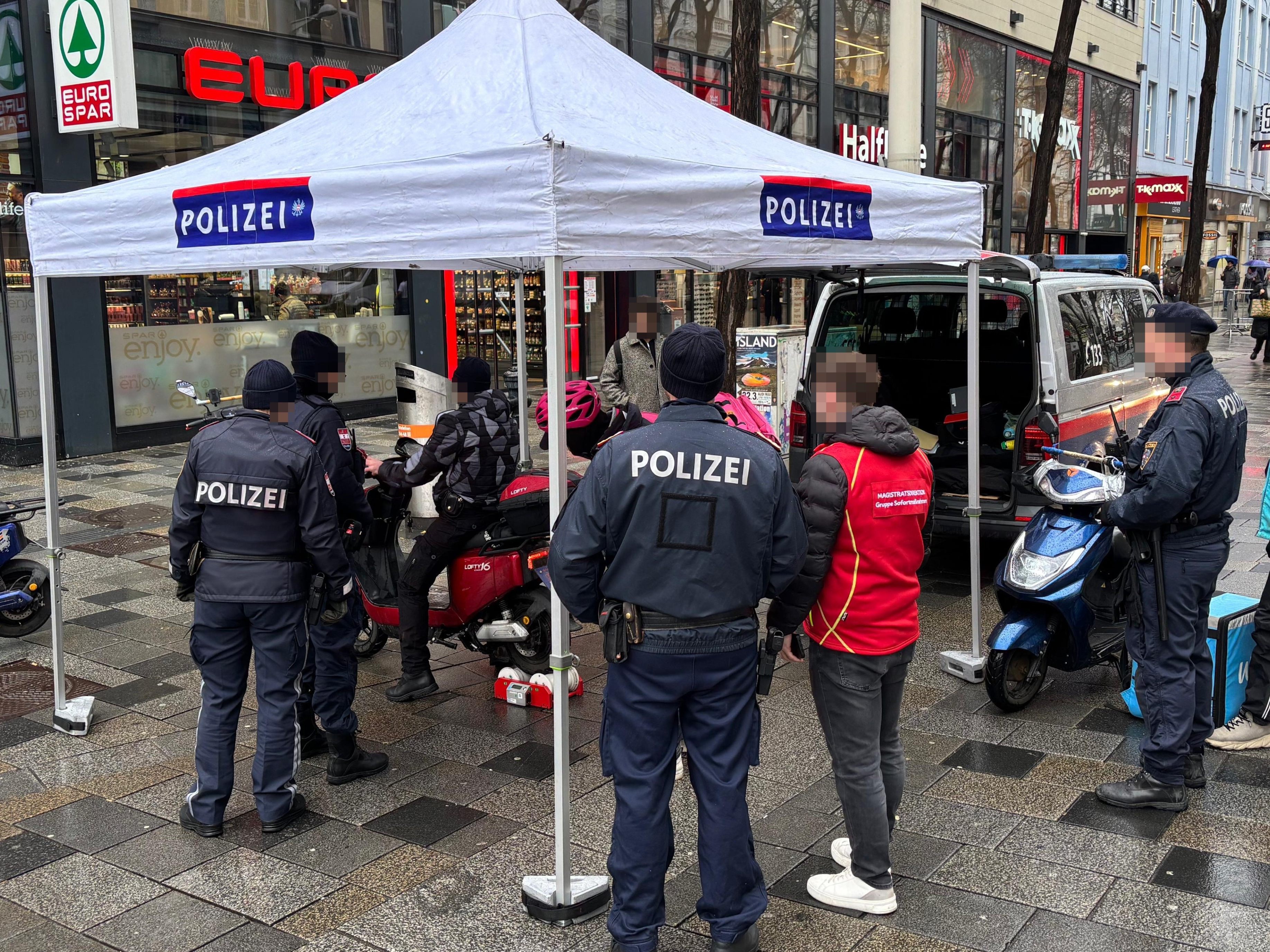 E-Scooter-Schwerpunktaktion in Wien.