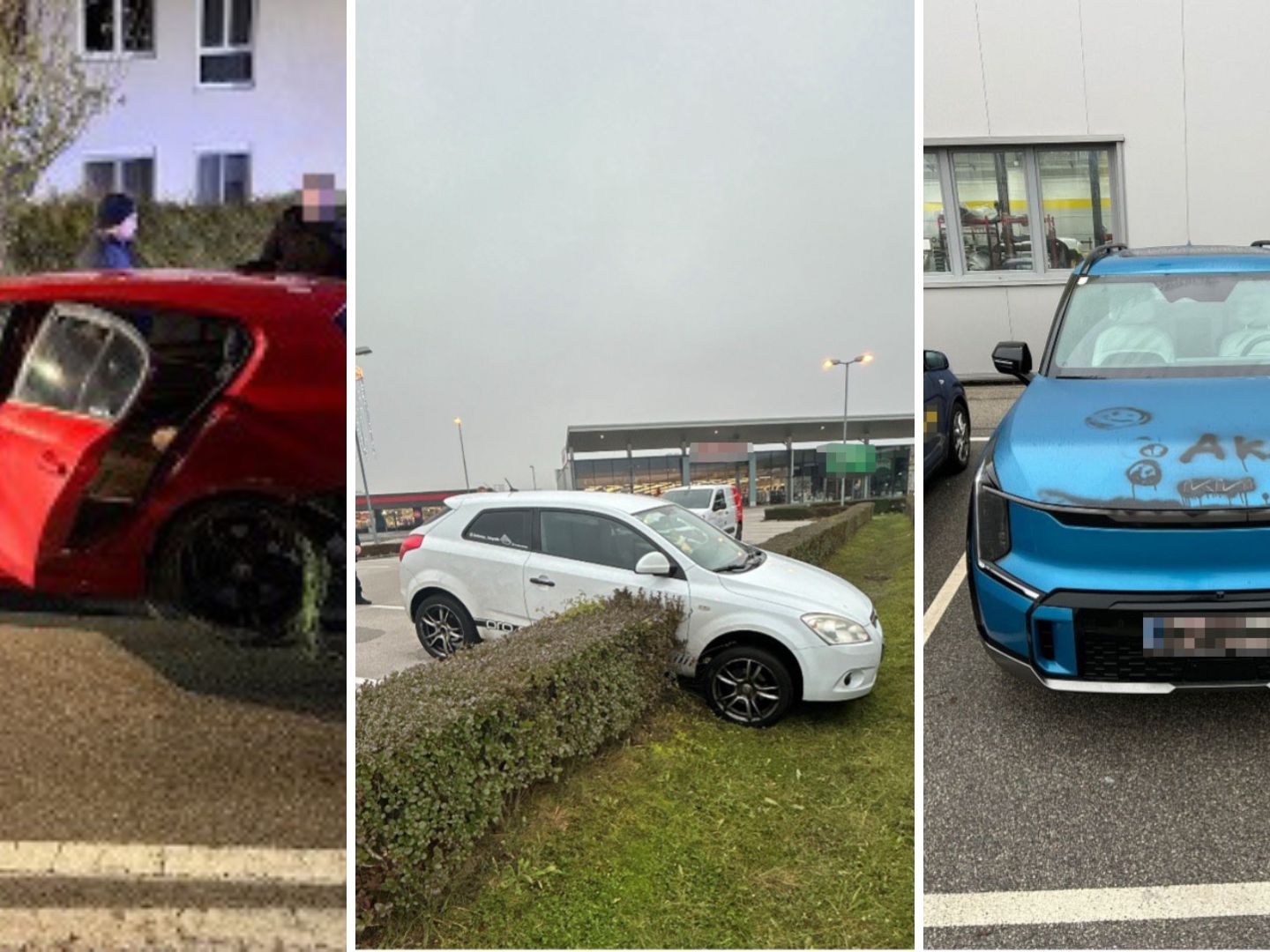 Die Bande wurde auf frischer Tat ertappt.