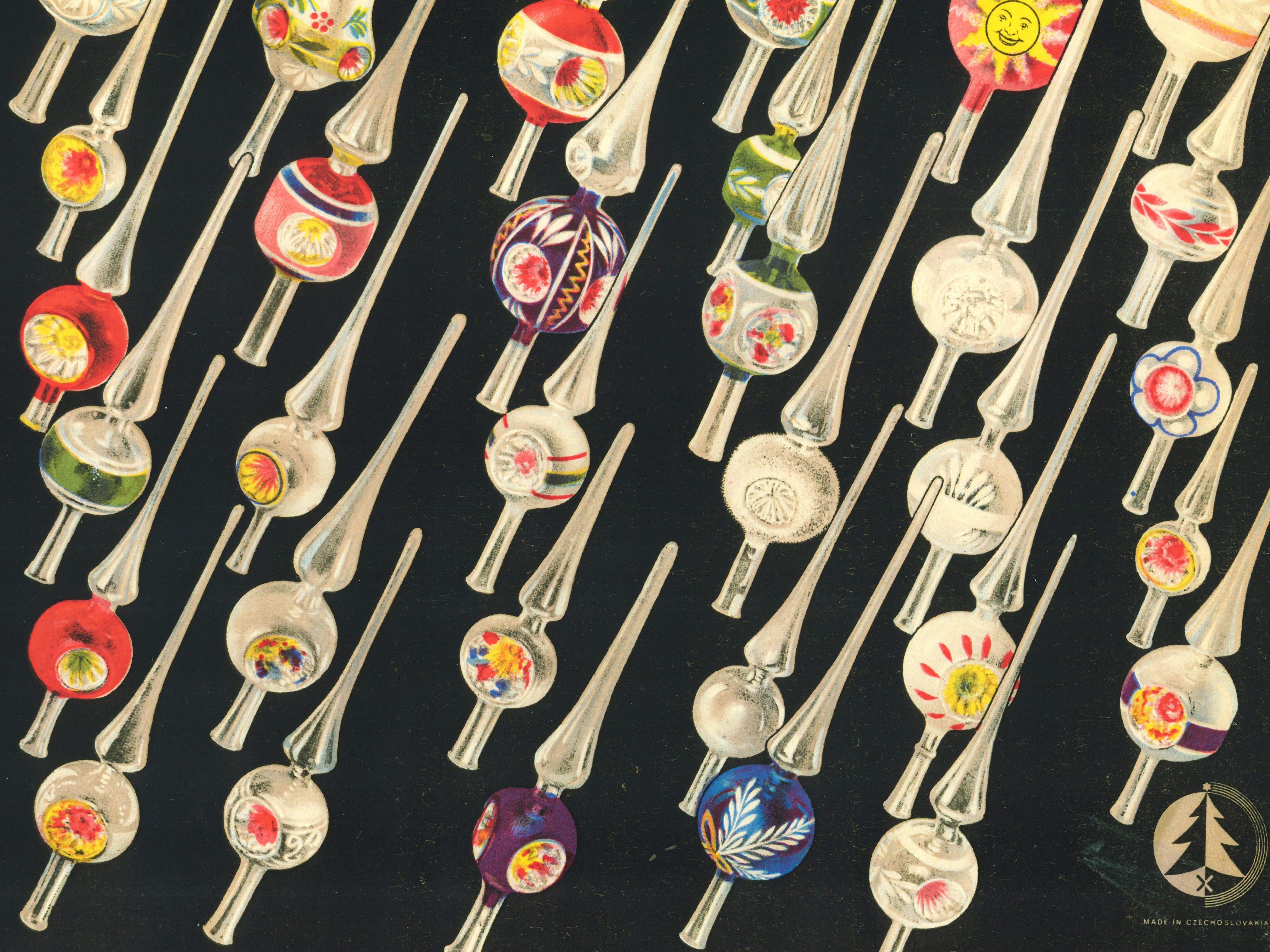 Christbaumschmuck der Glasgenossenschaft in Doubravice im Exportkatalog Viktorin a spol., Königgrätz/Hradec Králové, 1935