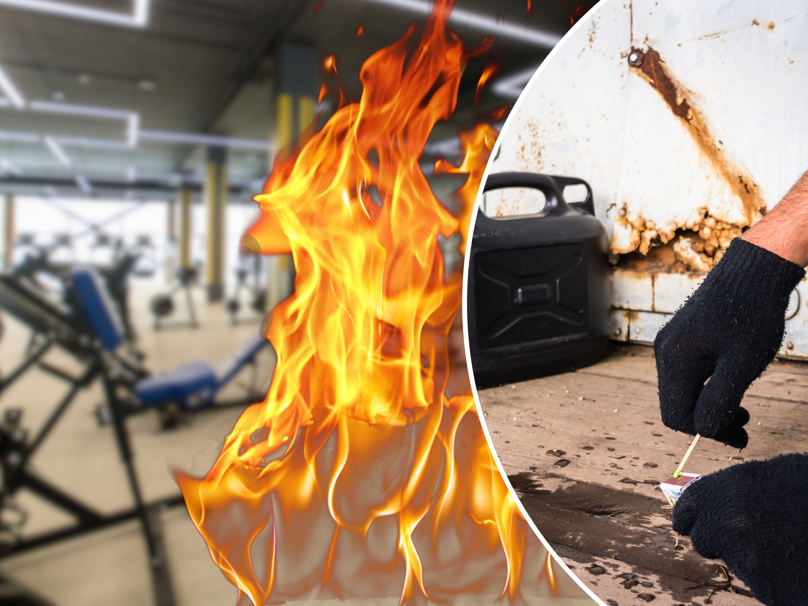 Ein 24-Jähriger soll dabei erwischt worden sein, als er gerade in einem Fitnesscenter einen Brand legte