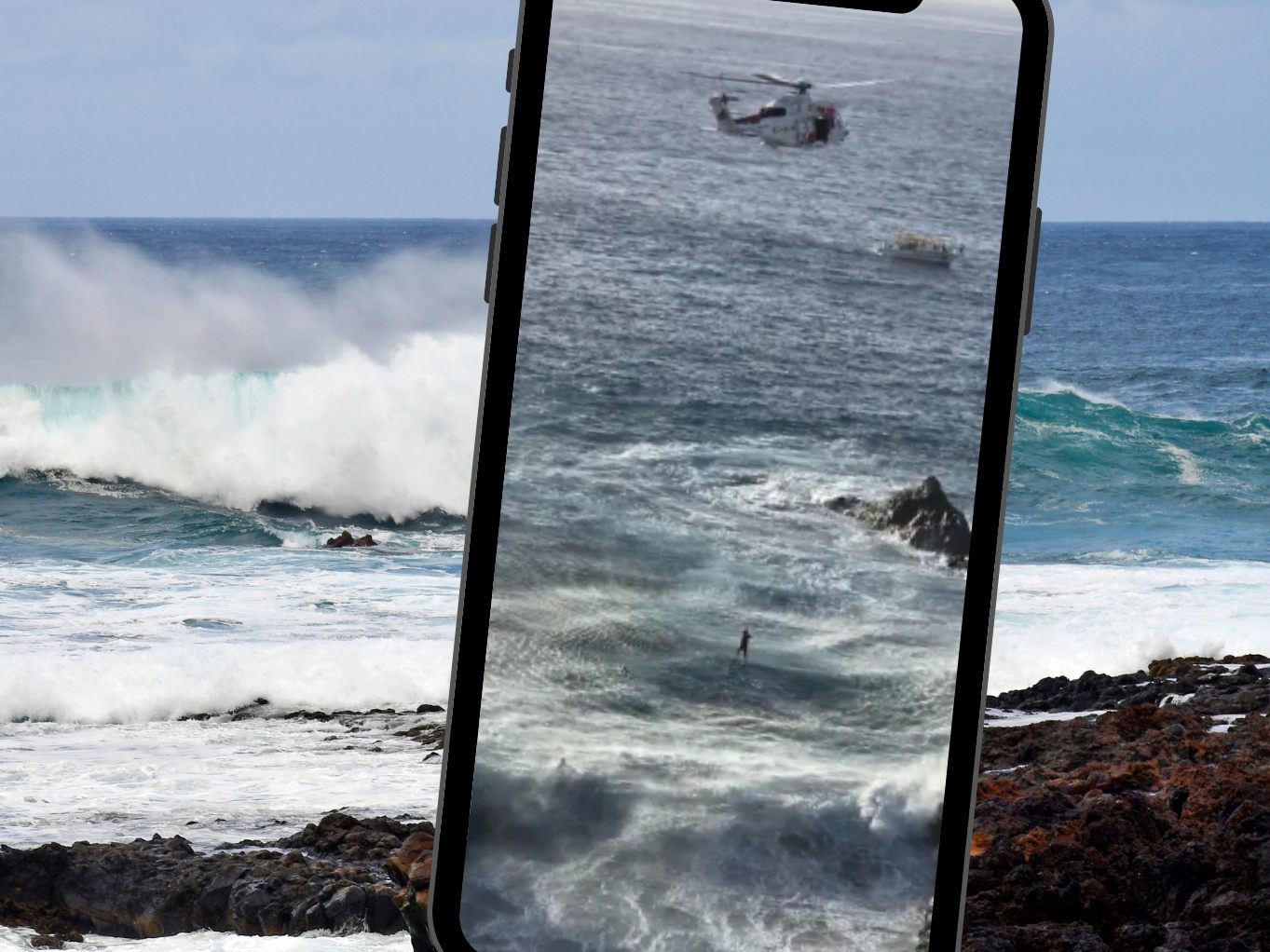 Eine Frau wurde mit dem Helikopter gerettet.