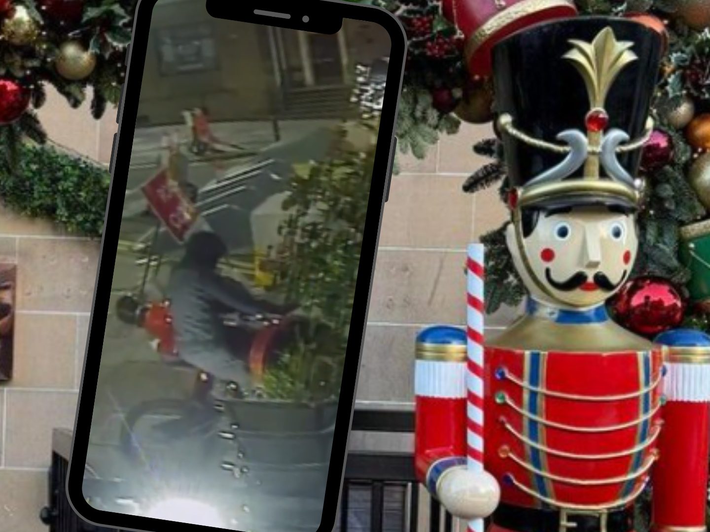 Skurriler Coup in Schottland – Weihnachtsfigur auf Fahrrad entführt