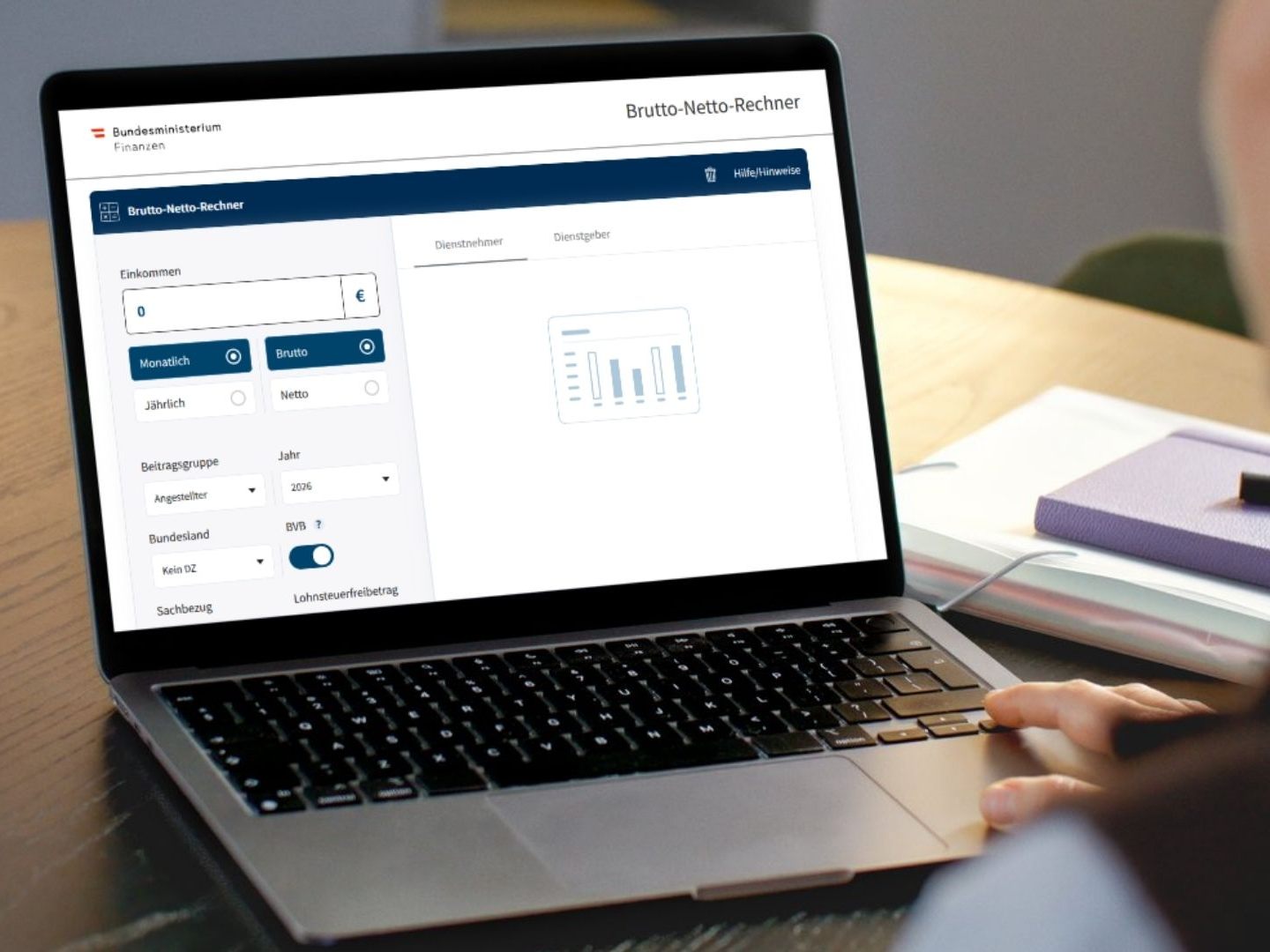 Der aktualisierter Brutto-Netto-Rechner des Finanzministeriums ist online.