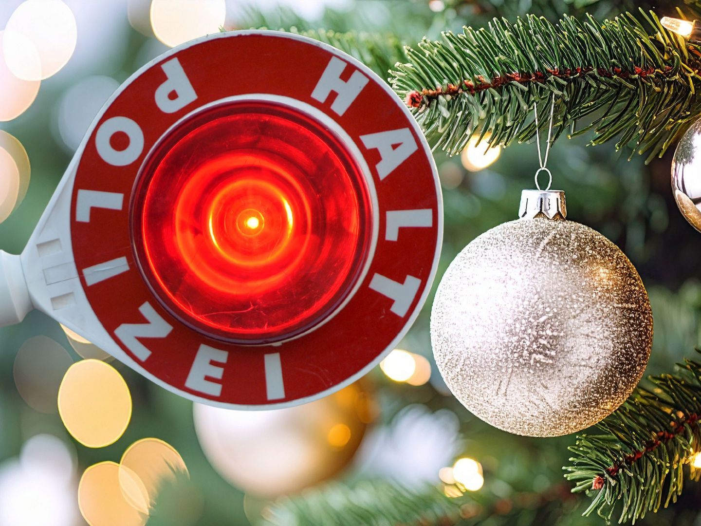 Ein Ehepaar wurde betrunken auf einem E-Scooter aufgehalten, auf dem sie einen Christbaum transportierten.