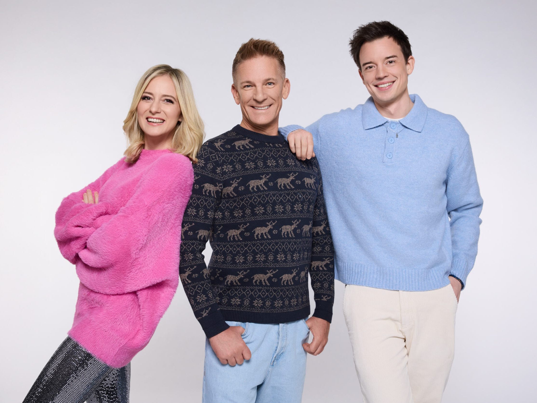 Philipp Hansa, Tina Ritschl und Andi Knoll sind beim Ö3-Weihnachtswunder 2025.